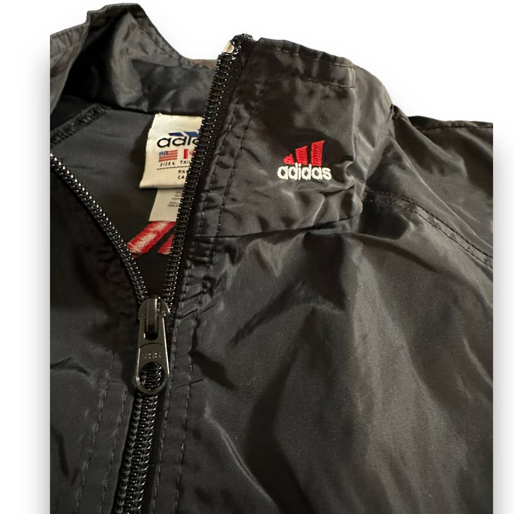 VTG Adidas Full Zip Lightweight‎ Windbreaker Jacket Mens Size L - Picture 6 of 8